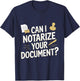 Notary Public Notar Lawyer Attorney Signing Agent Stamped T-Shirt - T-Shirt | Navy