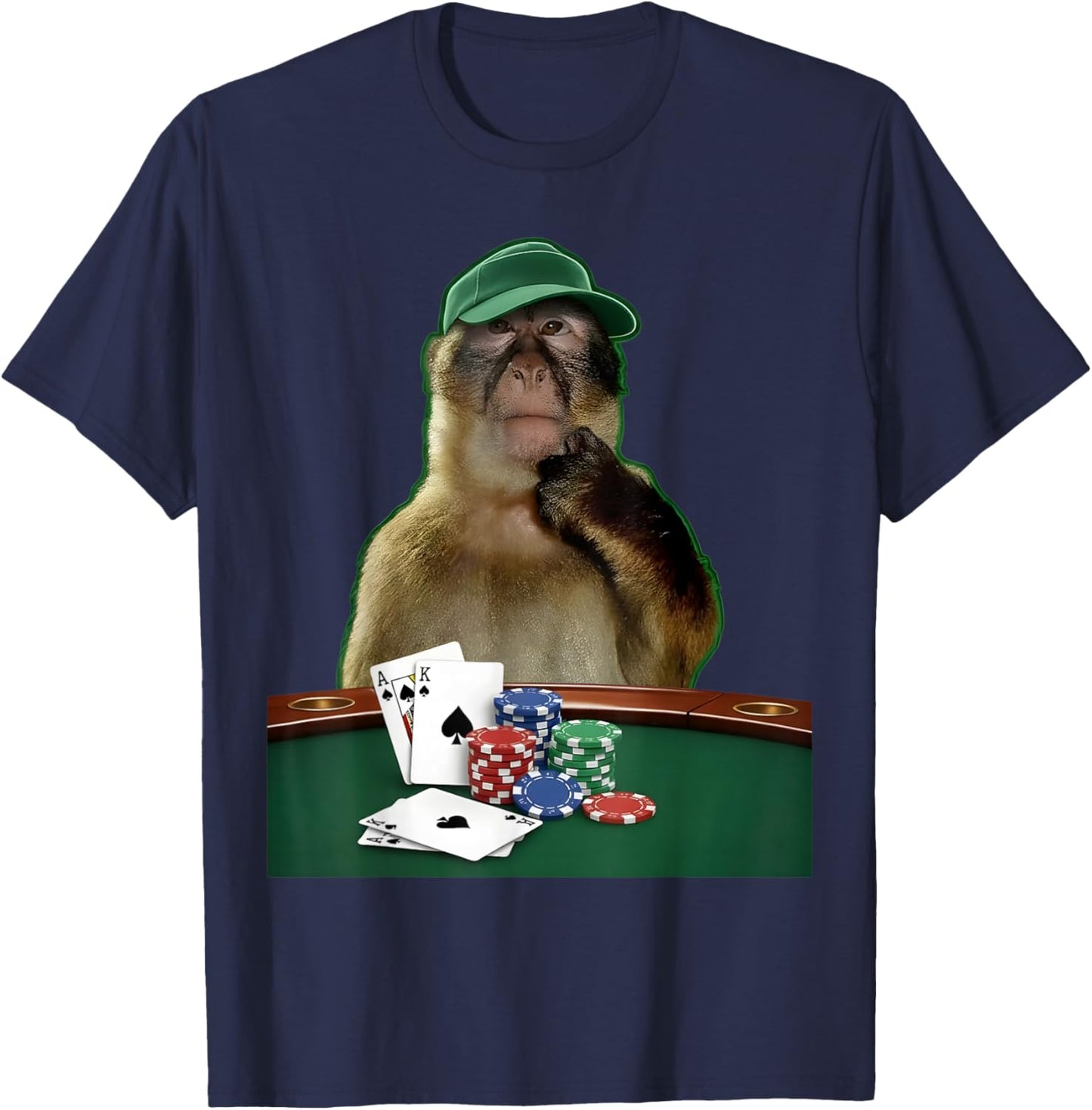 Funny Poker Player Casino Gambling Chip T-Shirt - T-Shirt | Navy