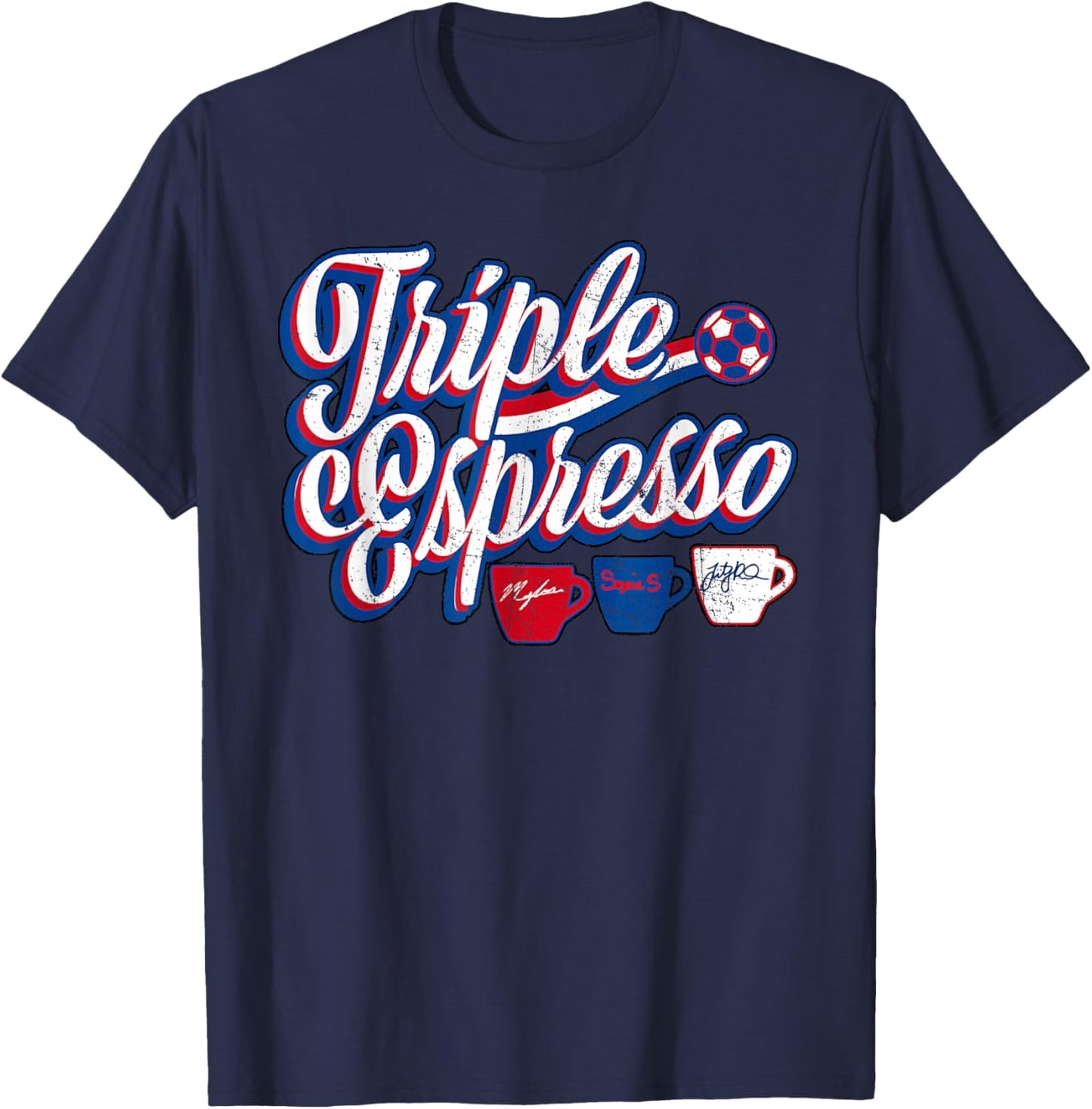 Triple Espresso Triple Espresso America USA Flag T-Shirt - T-Shirt | Navy