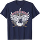 Rock and Roll Guitar Vintage ROCK Women Music T-Shirt - T-Shirt | Navy