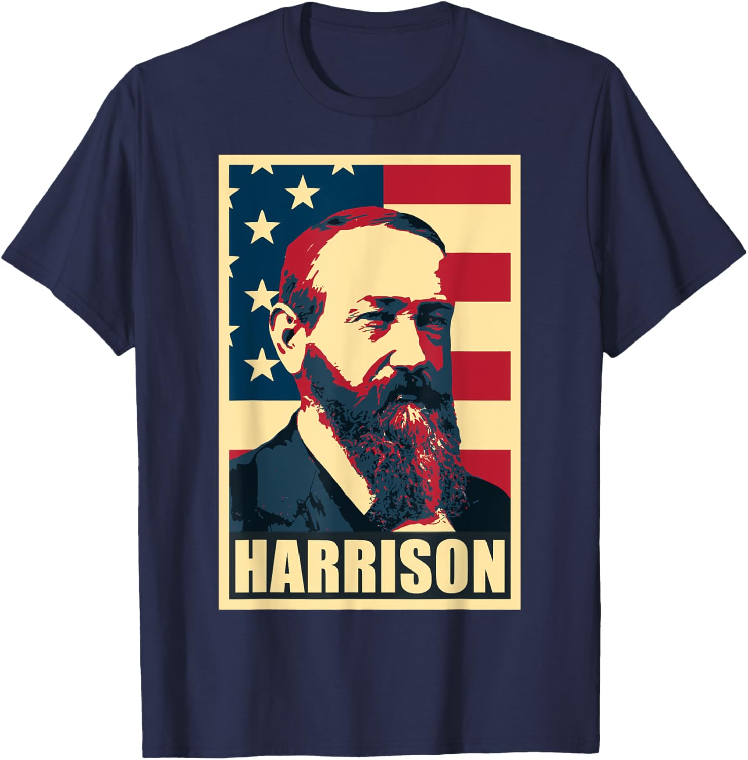President Benjamin Harrison T-Shirt - T-Shirt | Navy