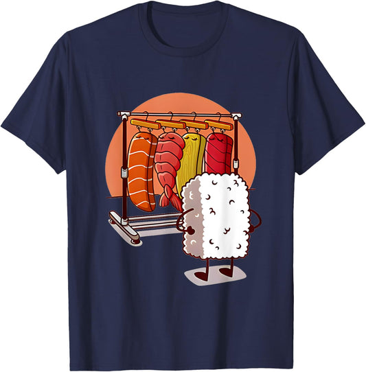 Which One Should I Wear Today Washed Sushi Japanese Food T-Shirt - T-Shirt | Navy