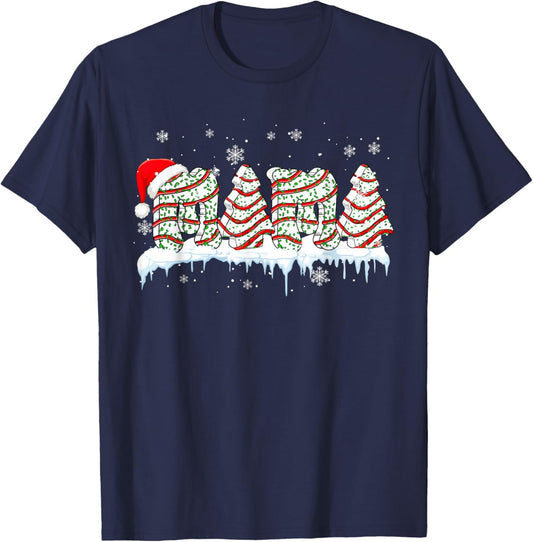 Mama Christmas Tree Cake Baker Santa Costume Family Group T-Shirt - T-Shirt | Navy
