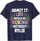 RYLIE Personalized Name Funny Cute Custom RYLIE Name T-Shirt - T-Shirt | Navy