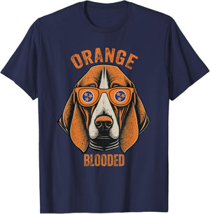 Orange Blooded Tennessee Hound Native Home TN State Pride T-Shirt - T-Shirt | Navy