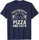 Funny Pizza Lover Foodie Pizza Pun Pizza and Cats T-Shirt - T-Shirt | Navy