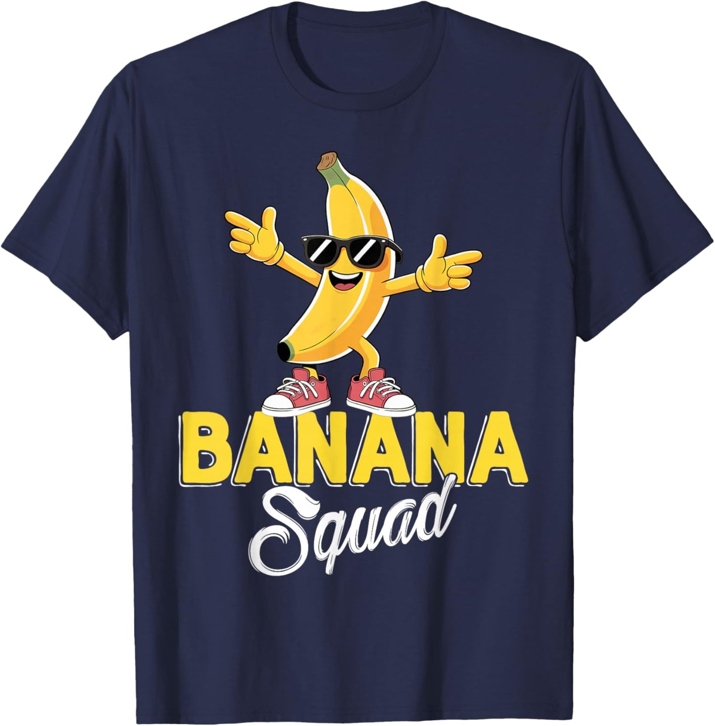 Banana Squad Dabbing Banana Fruit Lover Boys Kids Men Women T-Shirt - T-Shirt | Navy