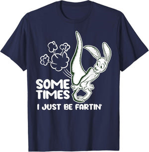 Sometimes I Just Be Fartin - Humorous Kangaroo Fart Quote T-Shirt - T-Shirt | Navy