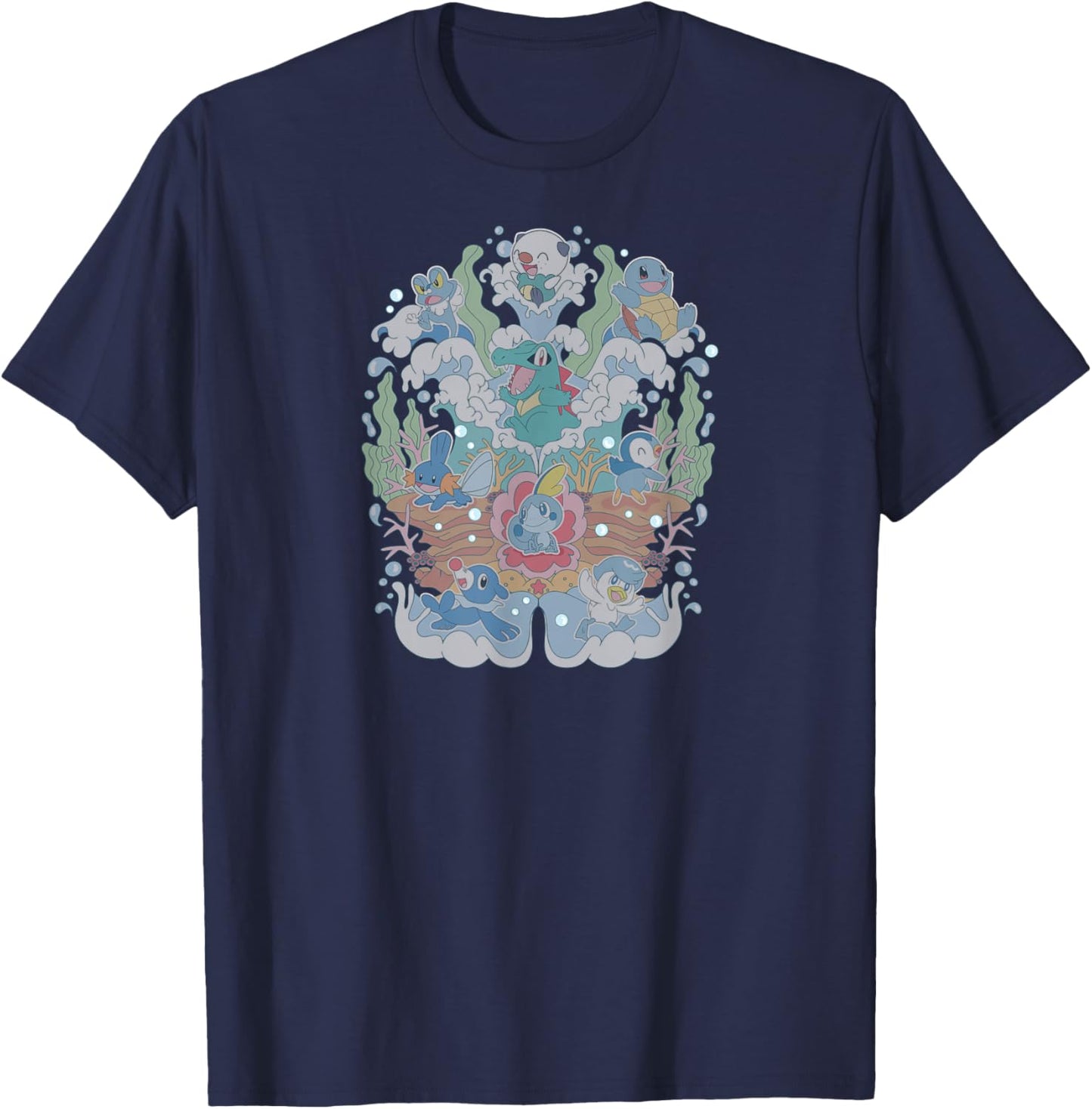 Pokémon - Water Type Starters T-Shirt - T-Shirt | Navy