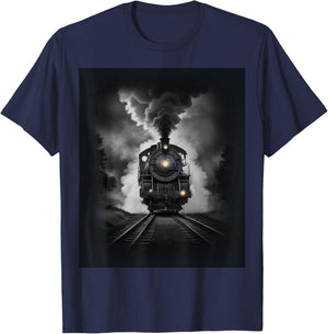 Steam Locomotive Train 4014 Vintage Railroad Big Boy Engine T-Shirt - T-Shirt | Navy