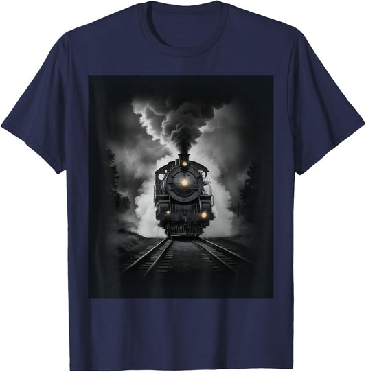 Steam Locomotive Train 4014 Vintage Railroad Big Boy Engine T-Shirt - T-Shirt | Navy