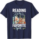 Reading Is My Favorite Sport Bookworm T-Shirt - T-Shirt | Navy