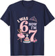 I was 6 Now I'm 7 Ballerina T-Shirt - T-Shirt | Navy