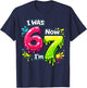 I was 6 Now I'm 7 Funny 67 Meme 7 Years Old Birthday Kids T-Shirt - T-Shirt | Navy