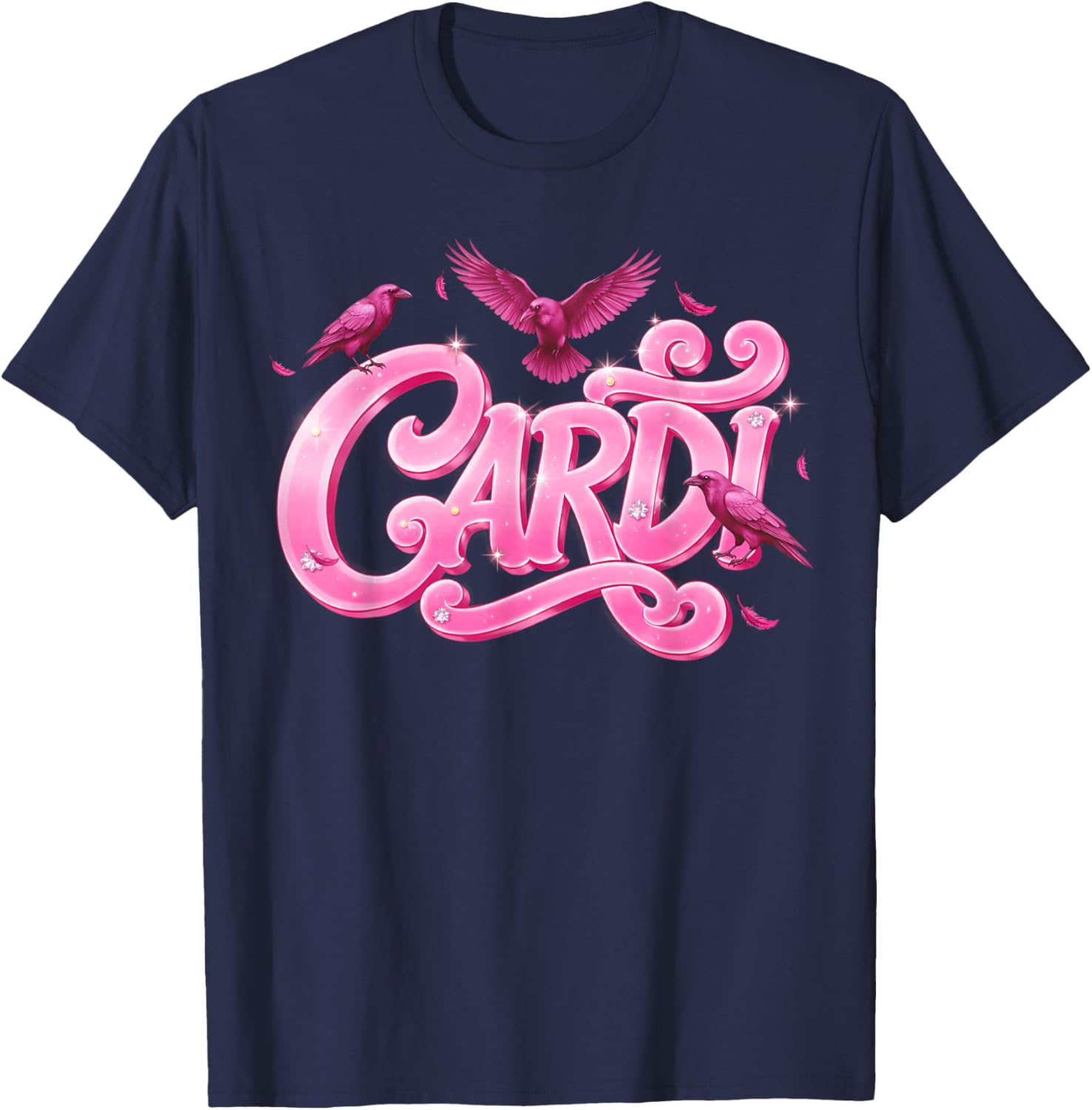 Cardi First Name Birthday Personalized Women Kids T-Shirt - T-Shirt | Navy