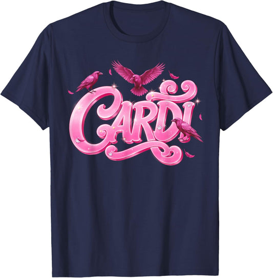 Cardi First Name Birthday Personalized Women Kids T-Shirt - T-Shirt | Navy