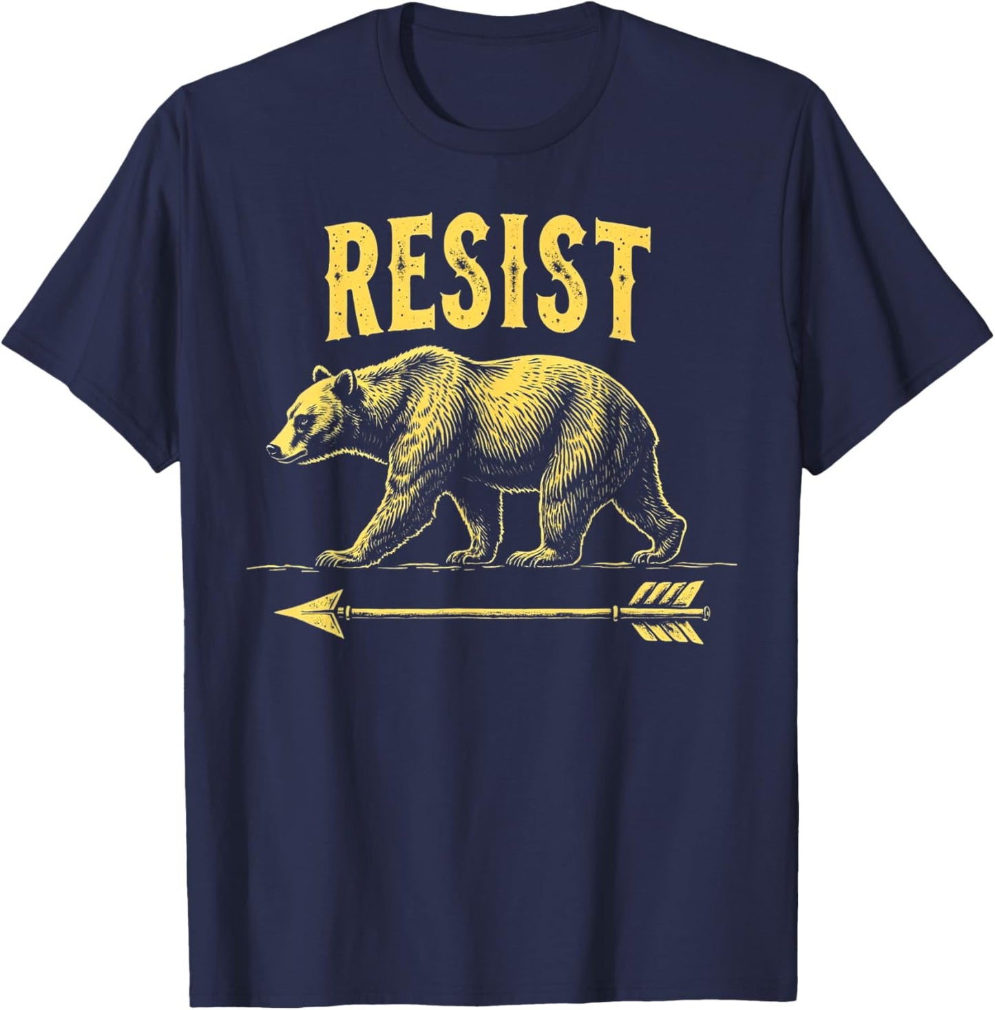 Resist Destruction Bear Protect Our National Park Resist T-Shirt - T-Shirt | Navy