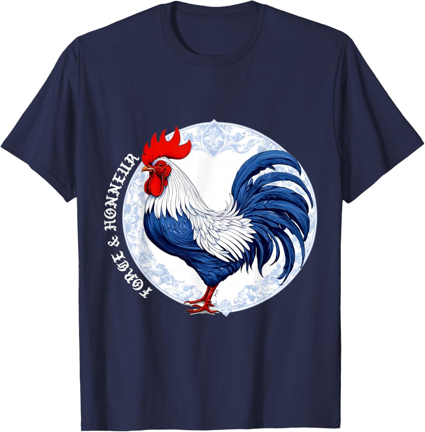 Force & Honneur France Coq Cadeau T-Shirt - T-Shirt | Navy