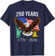 America 250th Birthday 1776–2026 4th of July T-Shirt - T-Shirt | Navy