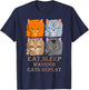 Eat Sleep Warrior Cats Repeat T-Shirt - T-Shirt | Navy