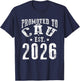 Promoted to CAU Est 2026 New Coming Uncle to Be 26 T-Shirt - T-Shirt | Navy