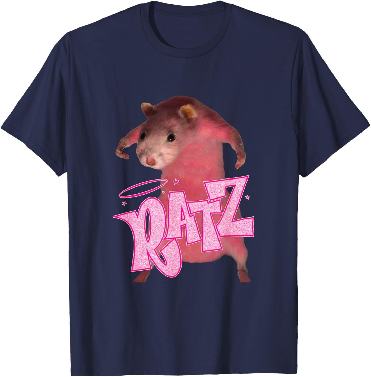 Ratz Funny Pink Mouse Rat T-Shirt - T-Shirt | Navy