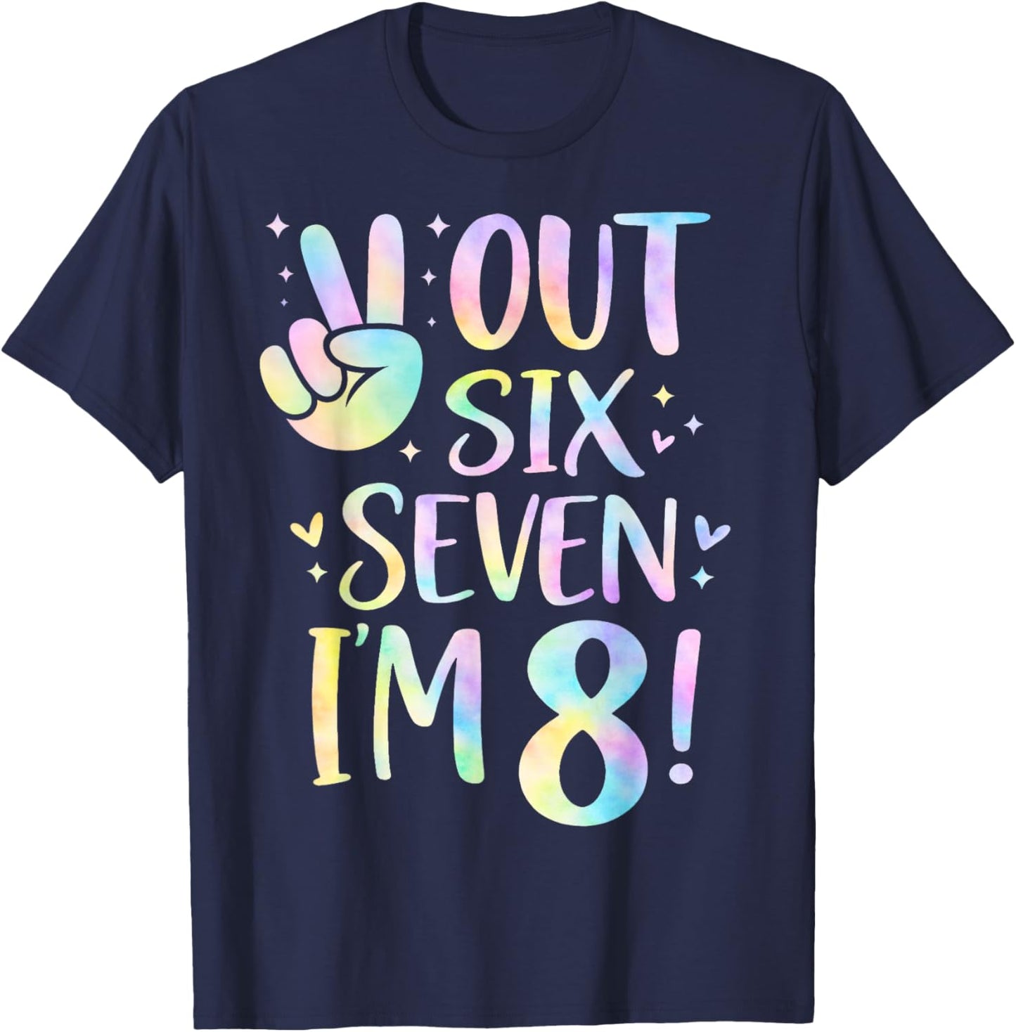 8th Birthday Girl Outfit Eighth Im 8 Year Old Girls T-Shirt - T-Shirt | Navy