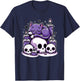 Kawaii Pastel Goth Cute Creepy Cat Candles Skeleton Men Women Girls Kids T-Shirt - T-Shirt | Navy