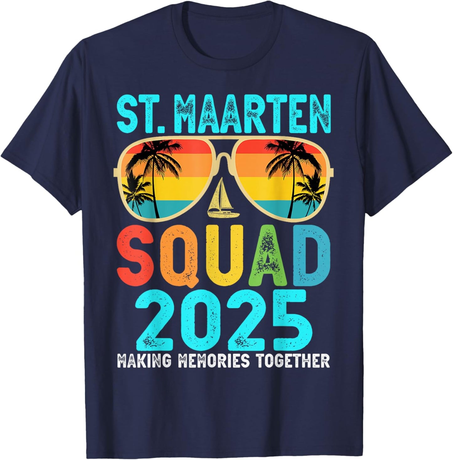 St.Maarten Squad 2025 Vacation Friends Family Matching Group T-Shirt - T-Shirt | Navy
