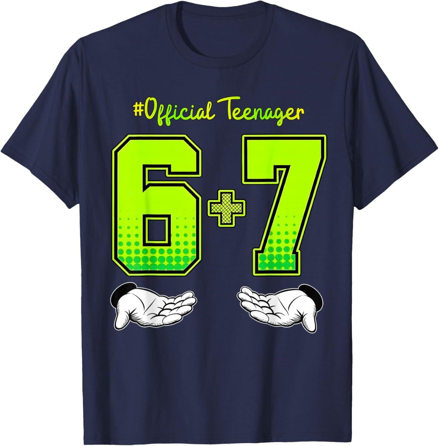 13th Birthday Shirt Funny Meme 6 7 Birthday 13 for Teen Boys T-Shirt - T-Shirt | Navy