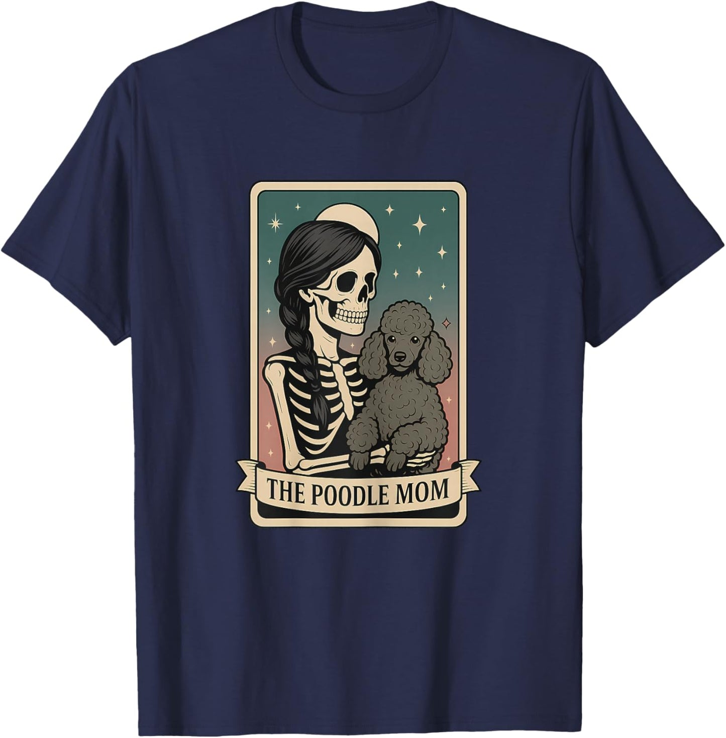Poodle Mom Tarot Card T-Shirt - T-Shirt | Navy