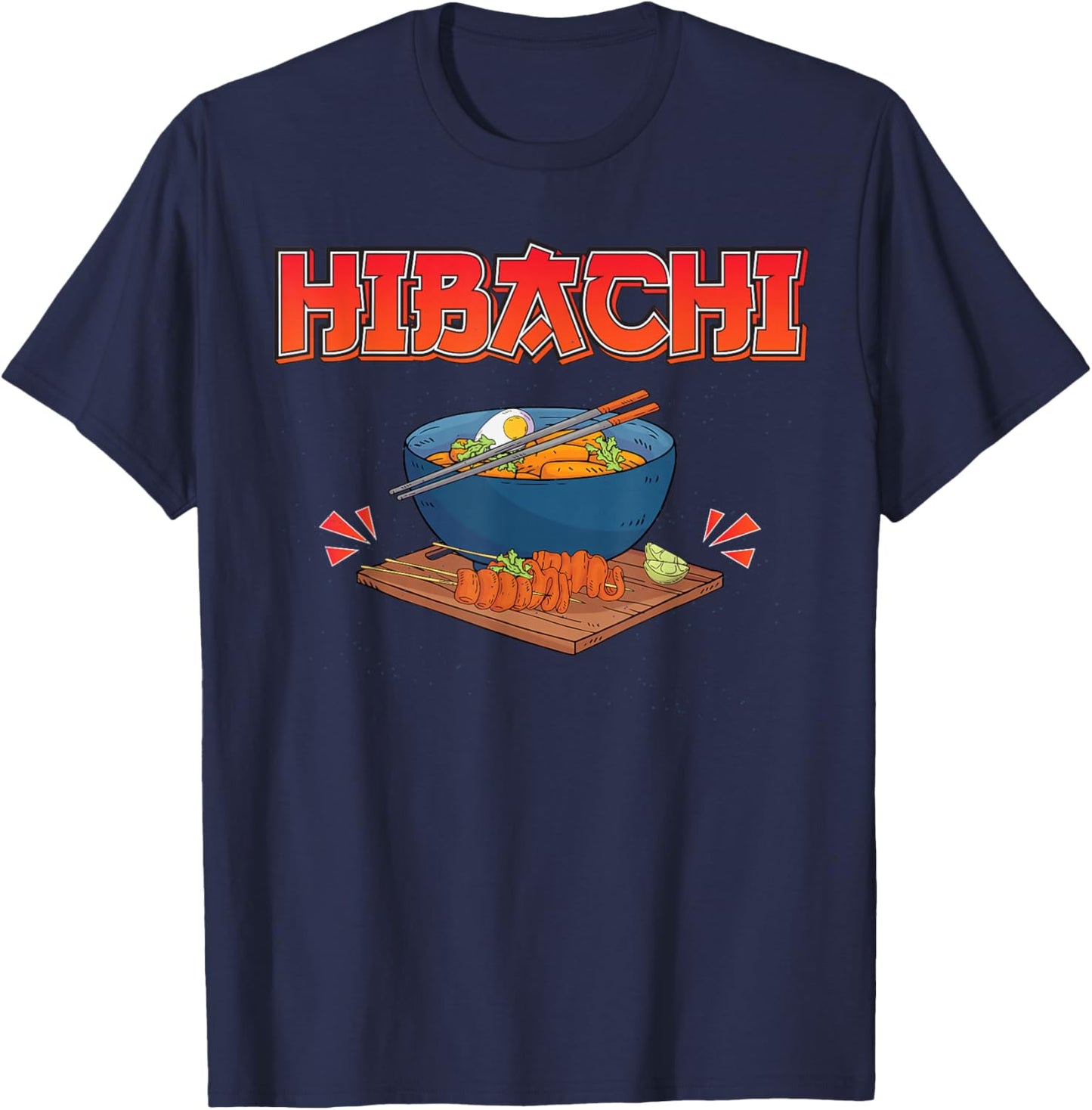Hibachi Japanese Grill T-Shirt - T-Shirt | Navy