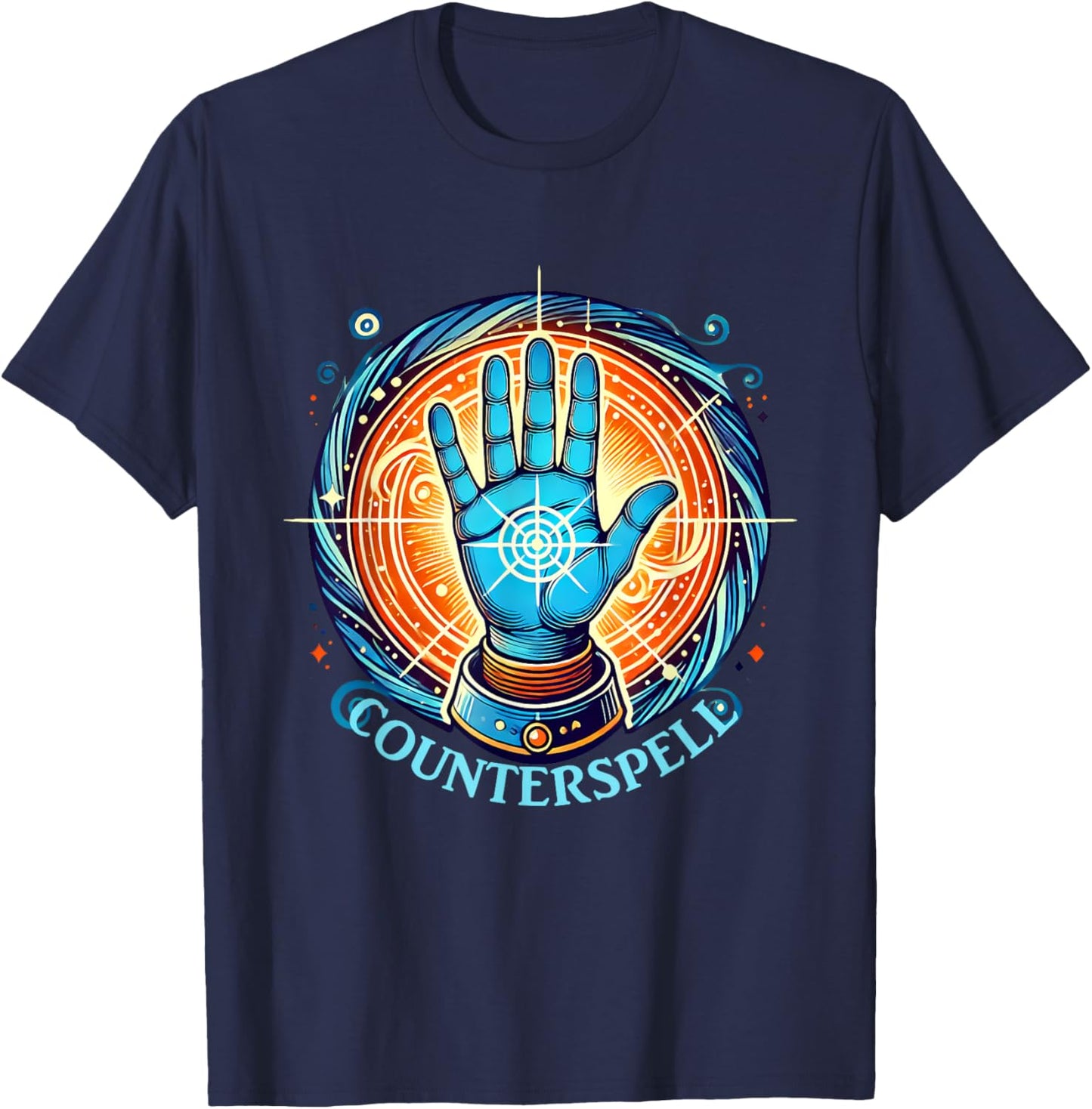 Counterspell Fantasy RPG Magic Spell T-Shirt - T-Shirt | Navy