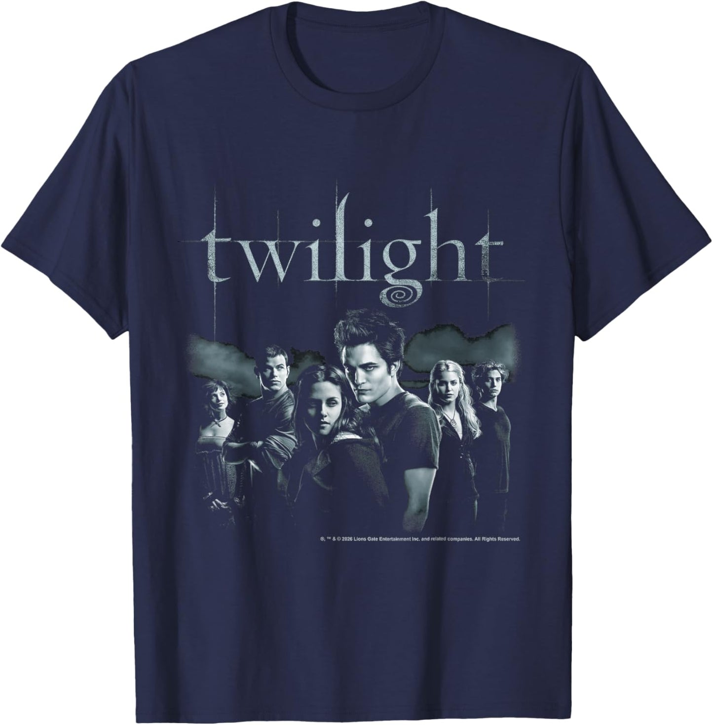 Twilight Black and White Moody Cast Photo Vampire Movie T-Shirt - T-Shirt | Navy