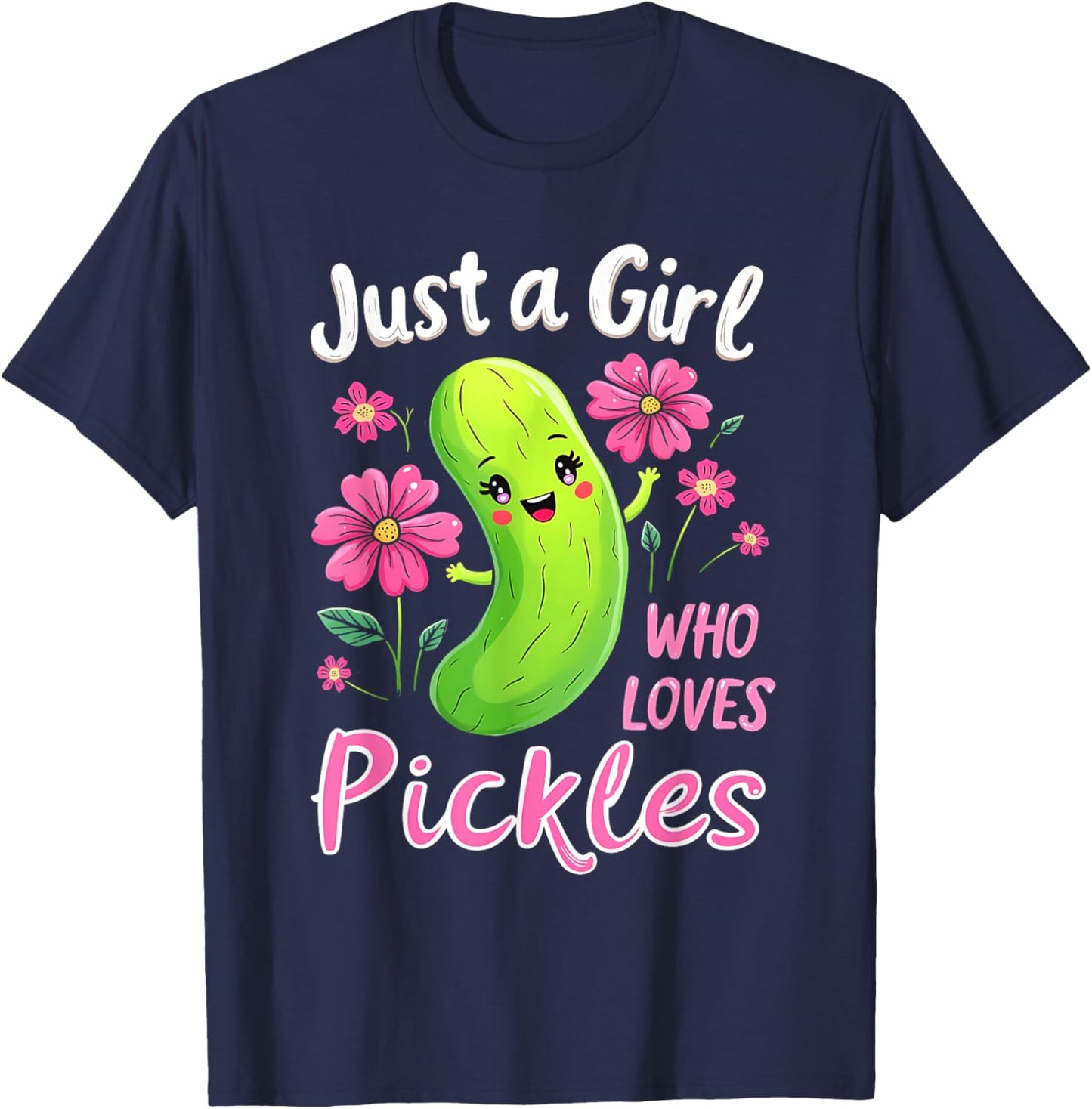 Just a Girl Who Loves Pickles Funny Toddler Pickle Costume T-Shirt - T-Shirt | Navy