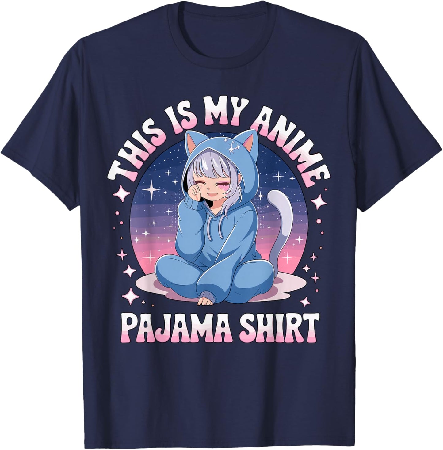Anime Night This is My Anime Pajama T-Shirt - T-Shirt | Navy