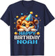 Celebrating Noah's Birthday Party with a cute Lion T-Shirt - T-Shirt | Navy