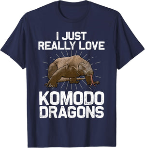 Komodo Dragon Design Women Kids Komodo Dragon Lover T-Shirt - T-Shirt | Navy