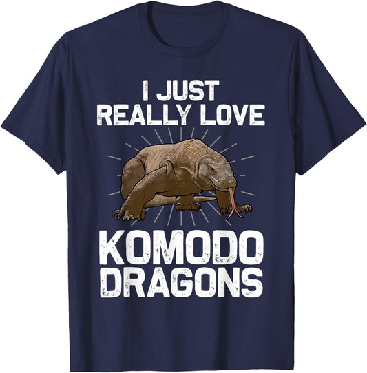 Komodo Dragon Design Women Kids Komodo Dragon Lover T-Shirt - T-Shirt | Navy