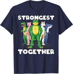 Strongest Together Portland Frog Costume Activist Group Frog T-Shirt - T-Shirt | Navy