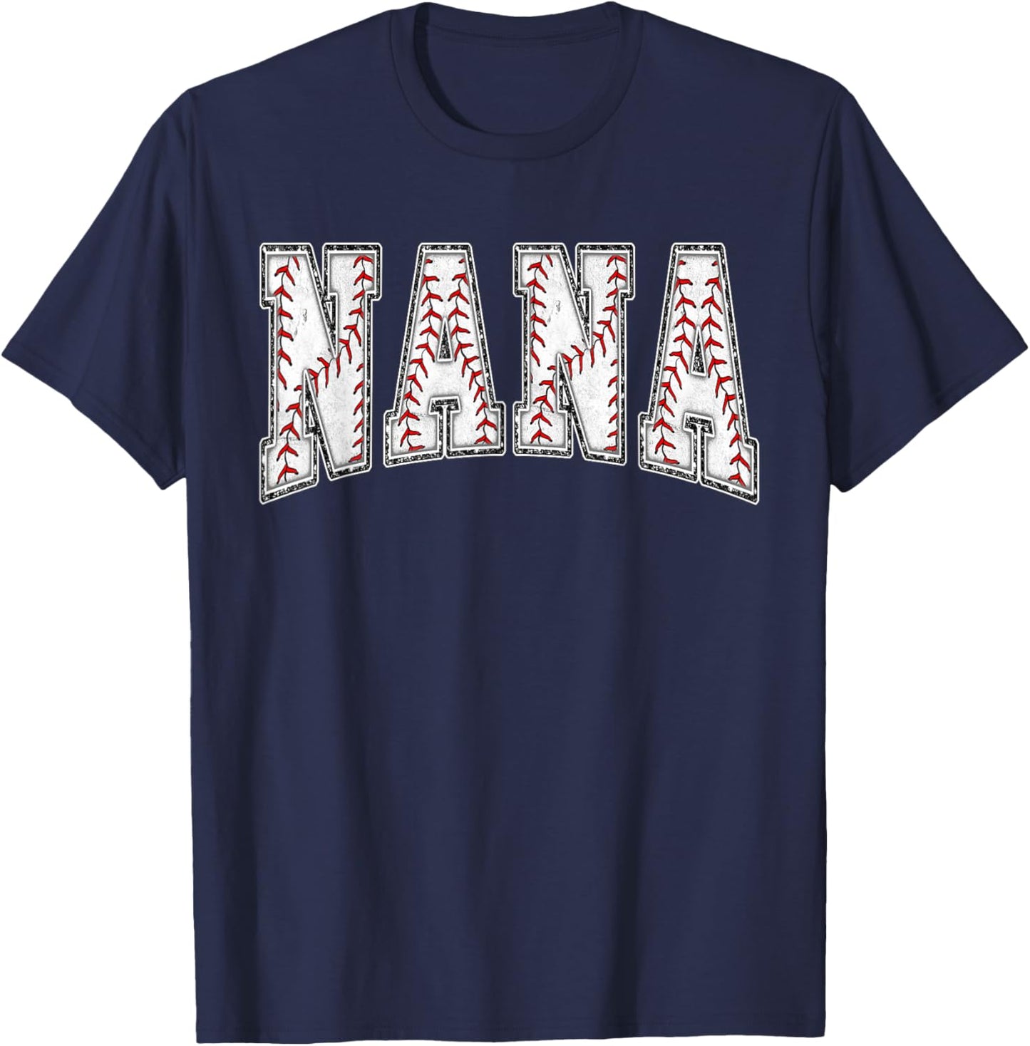 Baseball Nana Baseball Nephew Mothers Day Women Proud Retro T-Shirt - T-Shirt | Navy