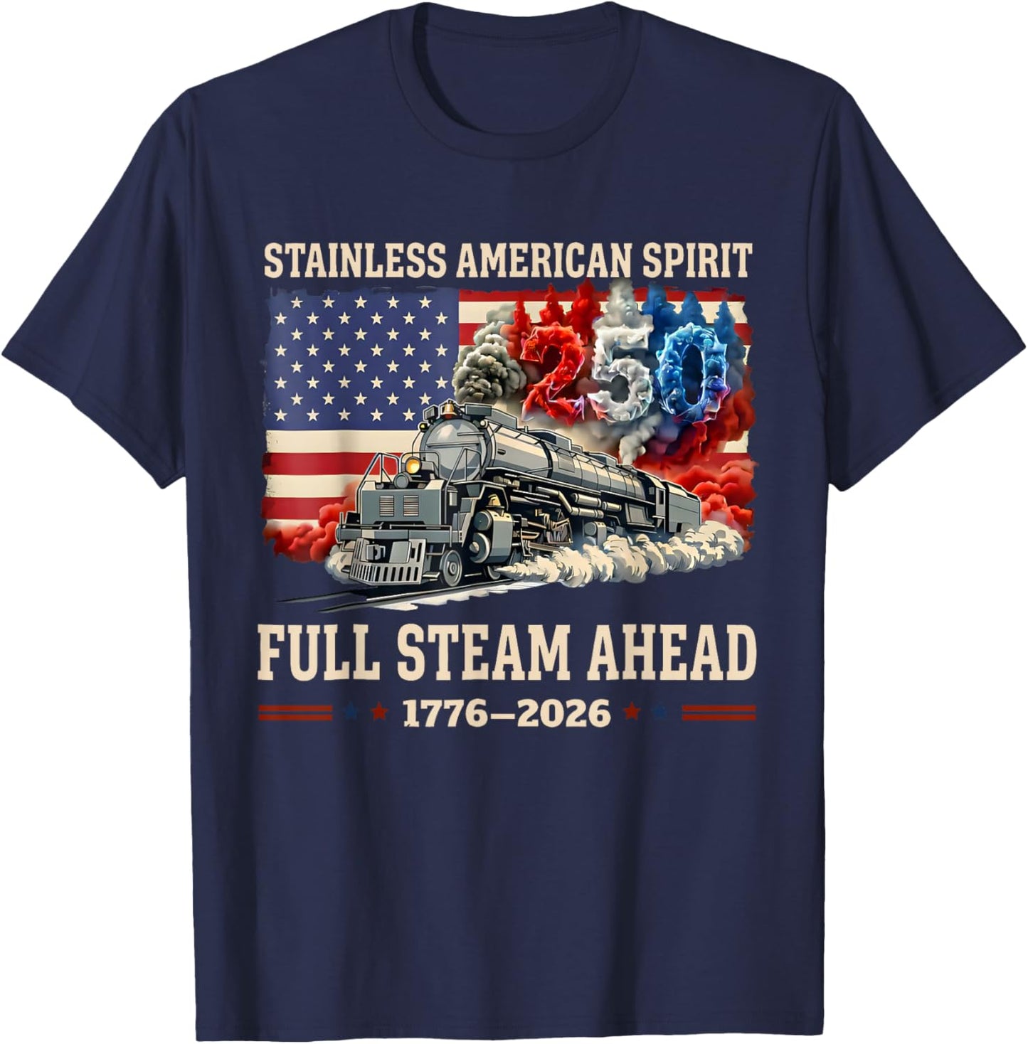 Big Boy 4014 Vintage 250 Steam Locomotive Railroad Train T-Shirt - T-Shirt | Navy