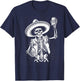 Mexico Vintage Skeleton Tequila Dia De Los Muertos Mexican T-Shirt - T-Shirt | Navy