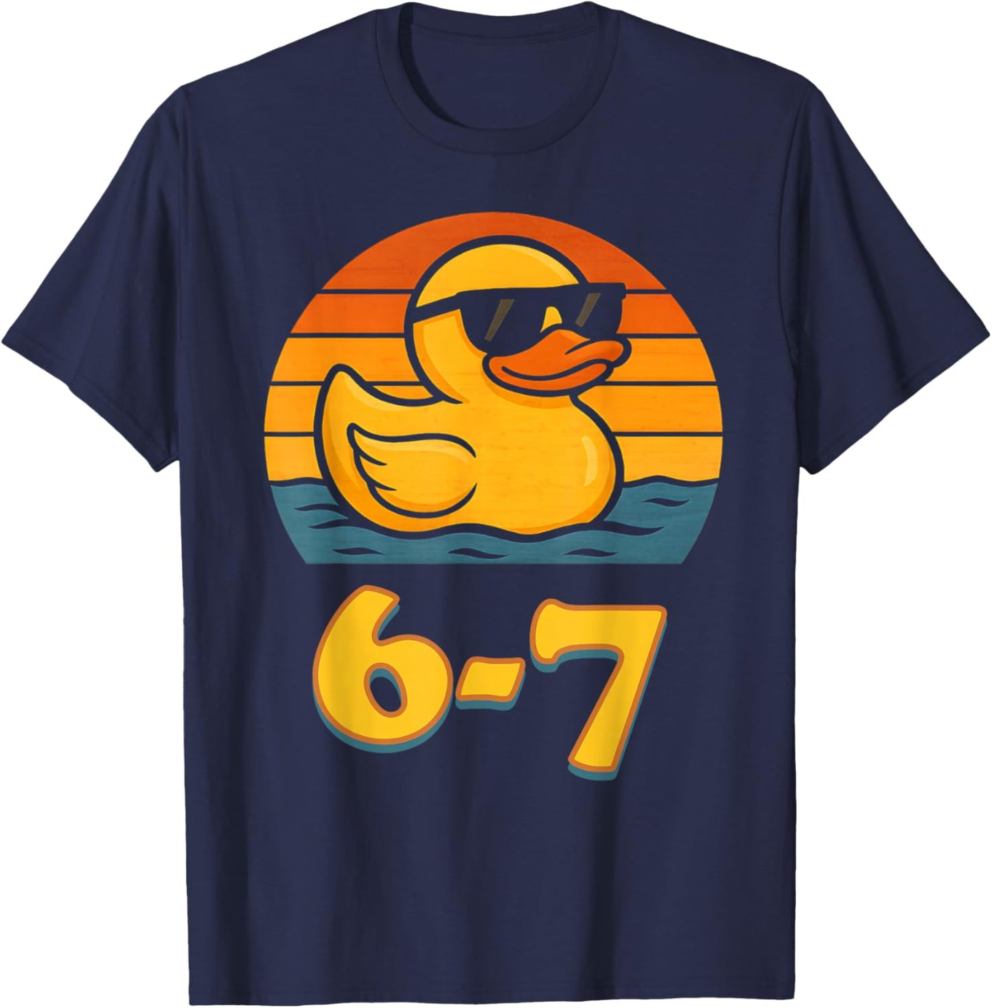 67 Rubber Duck Funny Duckie Six Seven Meme 6-7 Toddler Boys T-Shirt - T-Shirt | Navy