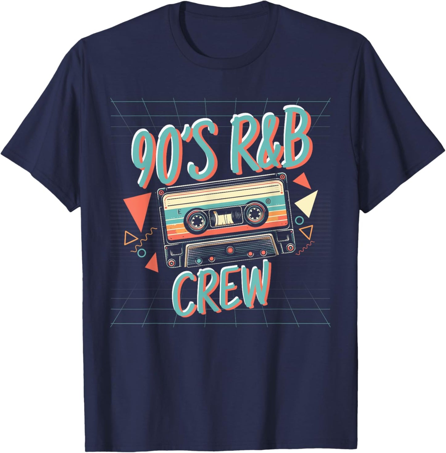 90s R&B Music Lover Crew T-Shirt - T-Shirt | Navy