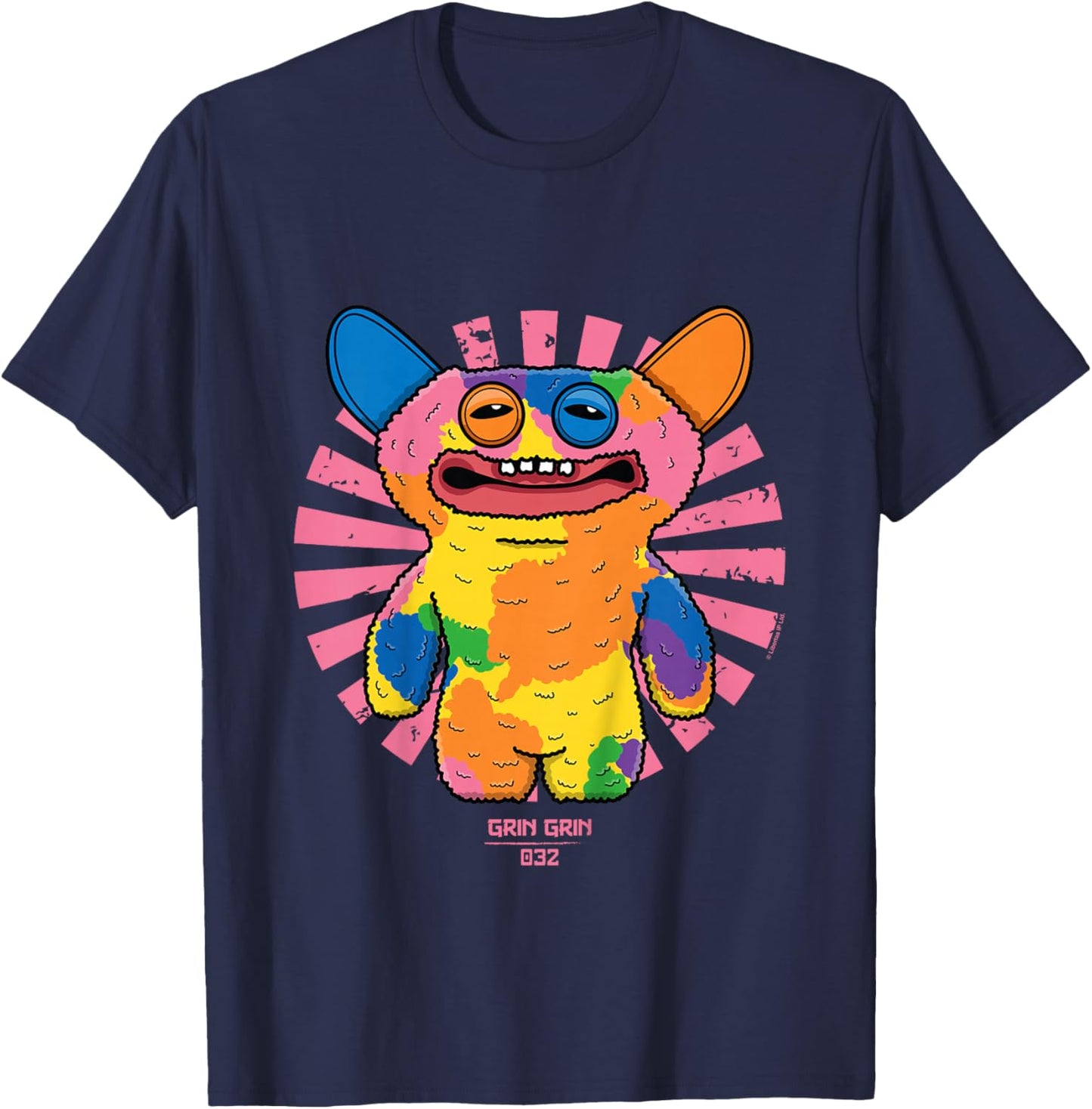 Fuggler Grin Grin Snuggler Retro Japanese Text Kids T-Shirt - T-Shirt | Navy