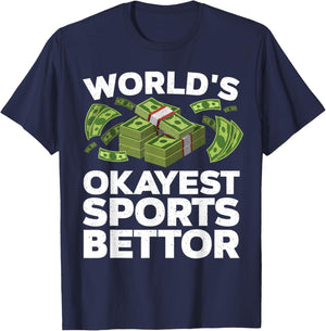 Funny Sports Betting Design Women Sports Gambler T-Shirt - T-Shirt | Navy