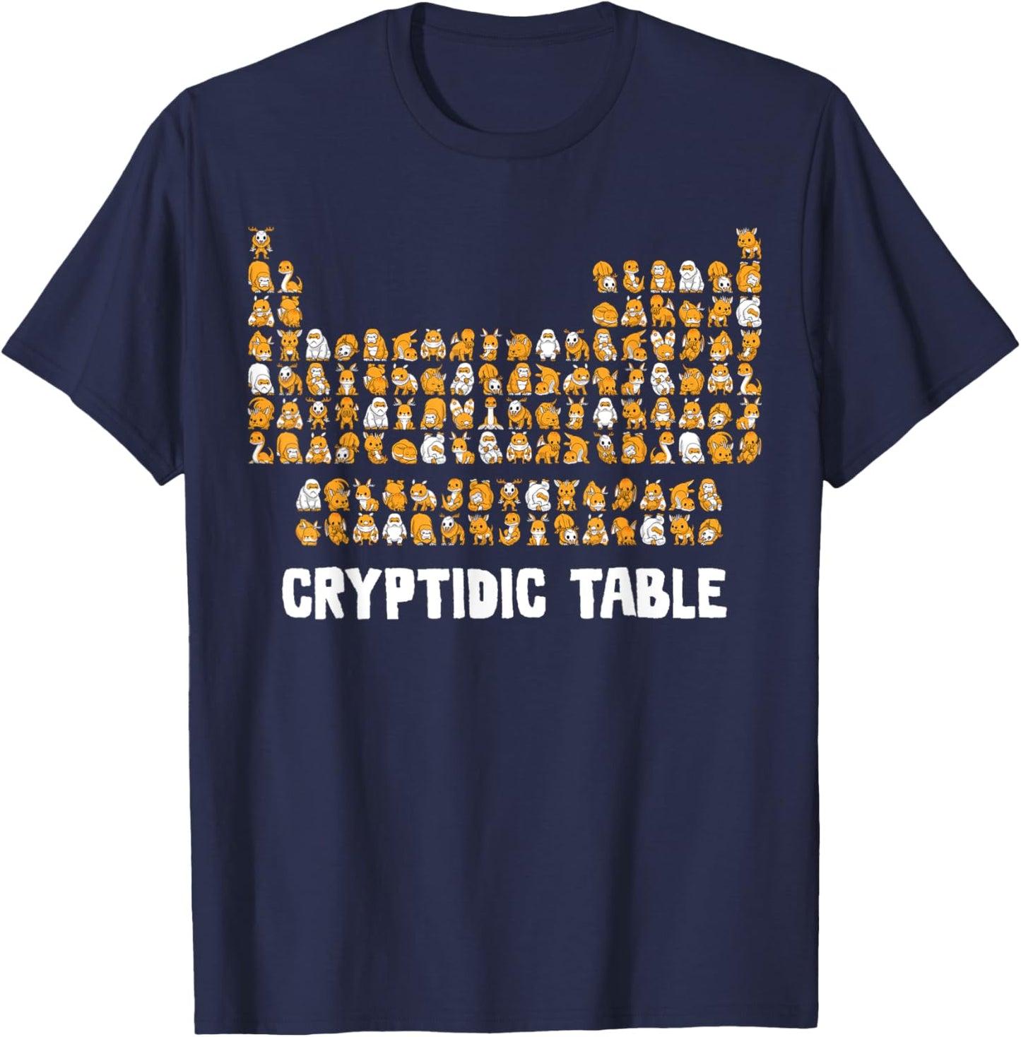 Periodic Table Shirt Cryptid Chemistry Science Cryptozoology T-Shirt - T-Shirt | Navy
