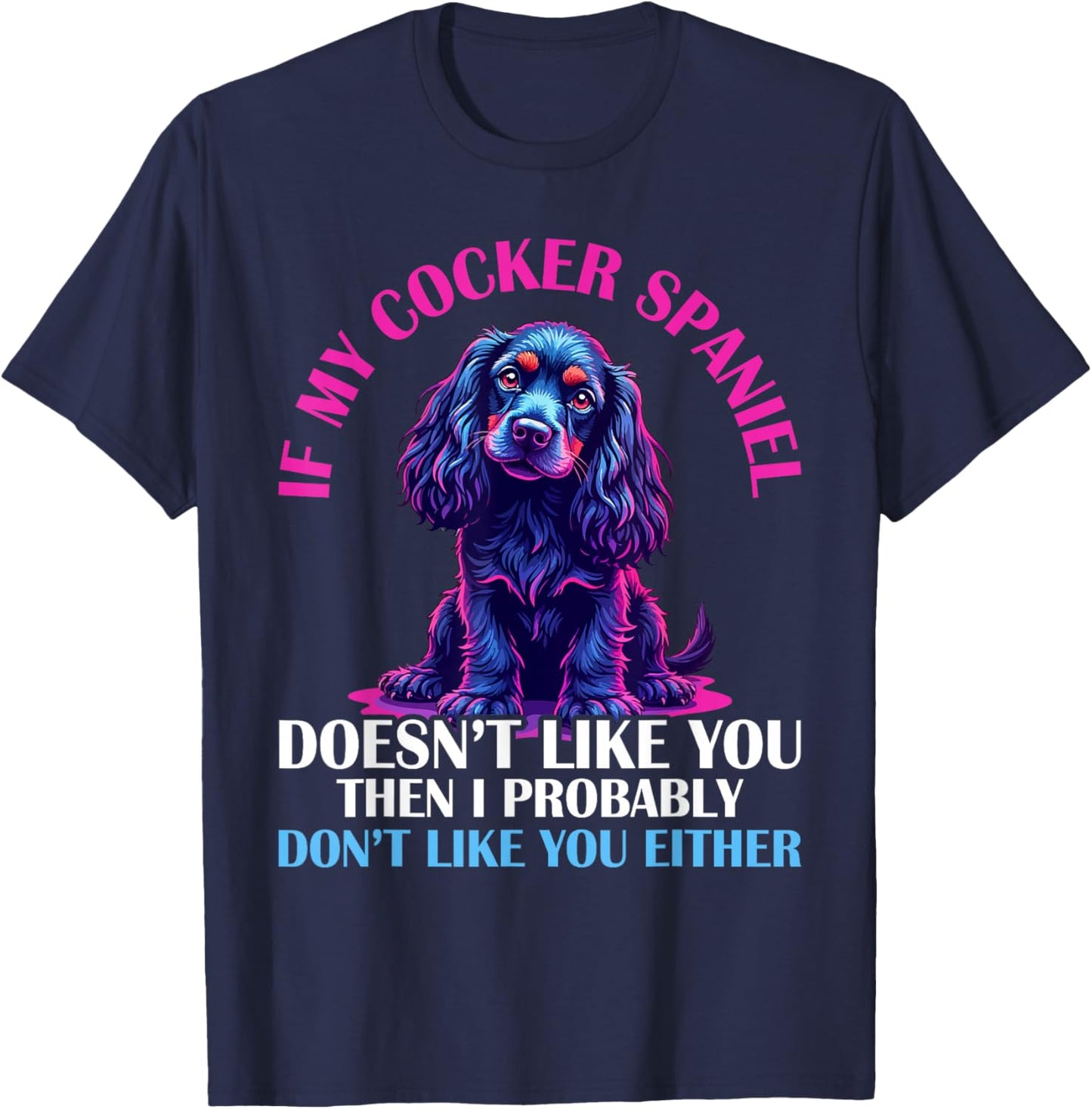 Cocker Spaniel Dog T-Shirt - T-Shirt | Navy