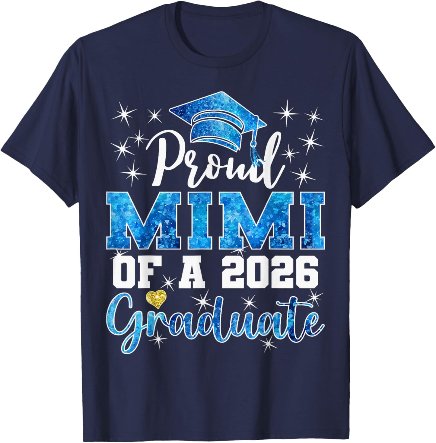 Super Proud Mimi of 2026 Graduate Senior Graduation Family T-Shirt - T-Shirt | Navy